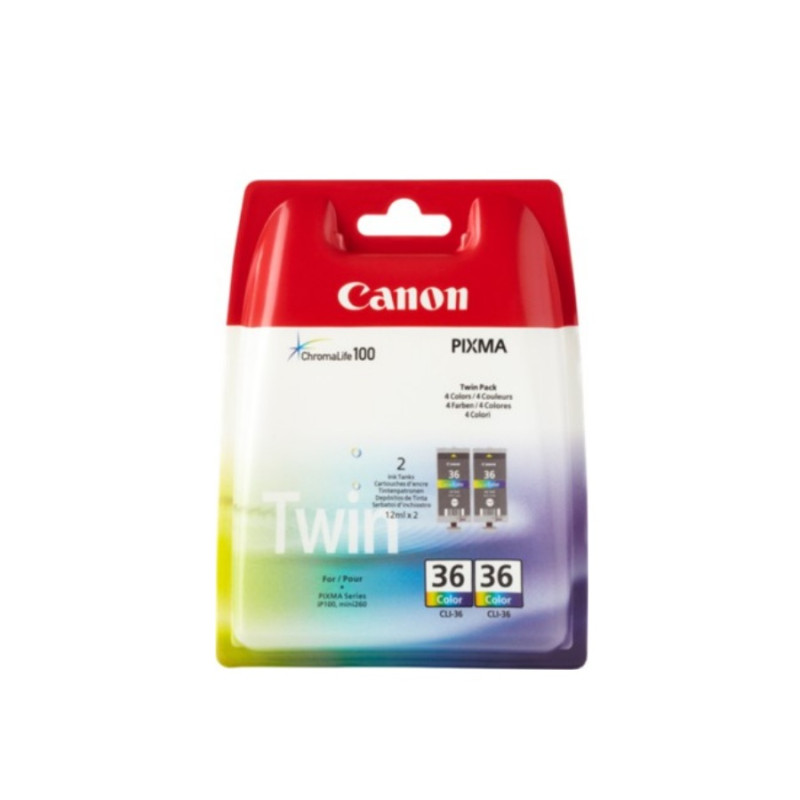 Cartus cu cerneala Canon CLI-36 Twin Pack (1511B025), Color (c.m.y)