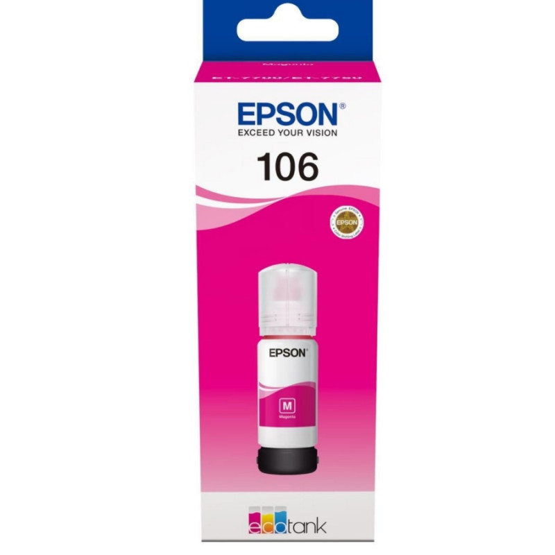 Картридж с чернилами Epson C13T00R340, 106 EcoTank, Magenta