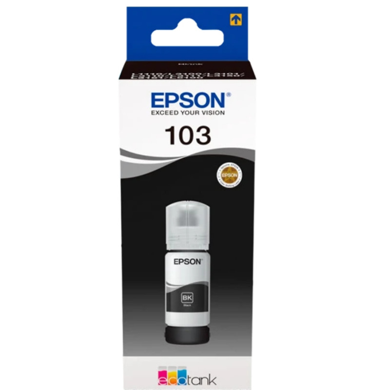 Картридж с чернилами Epson T00S14A, 103 EcoTank, Black Bottle