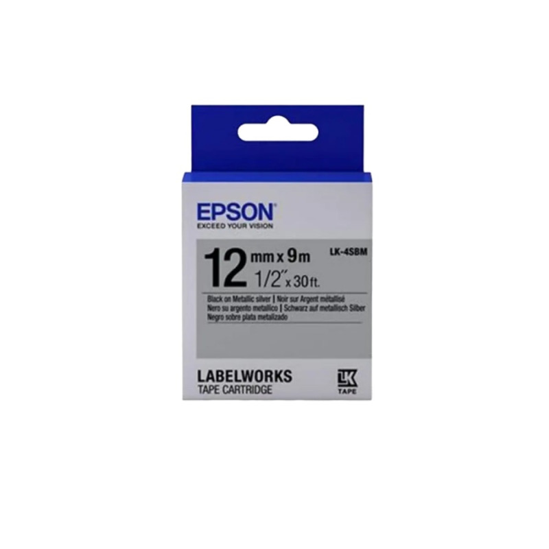 Epson LK4SBM, черный/серебристый