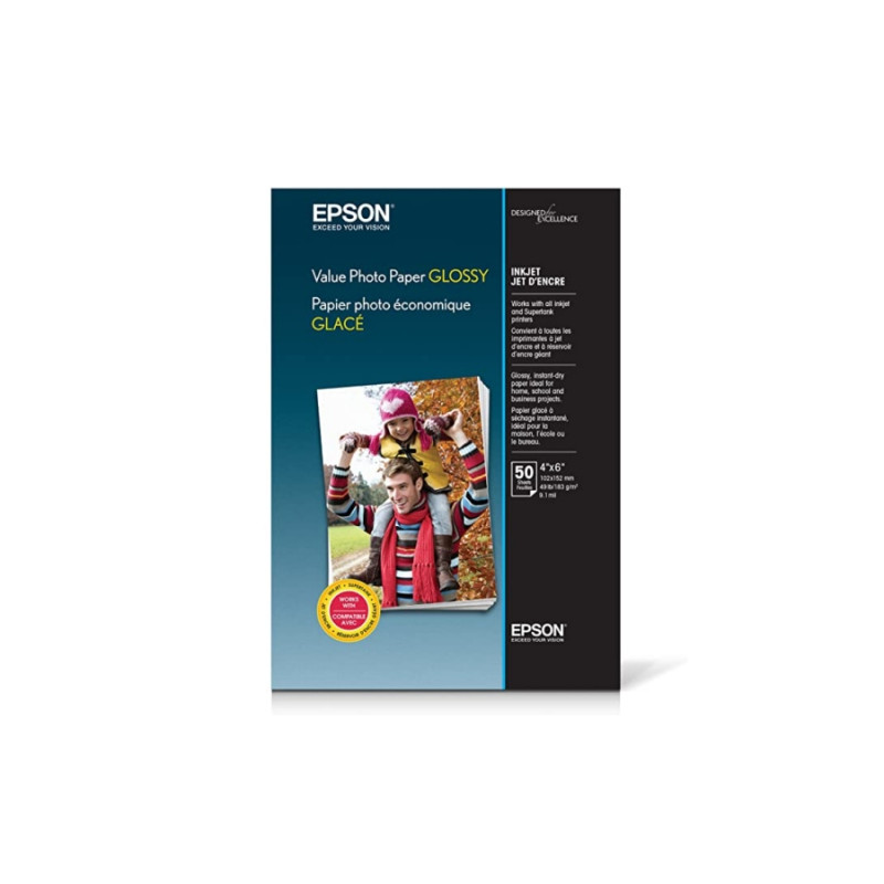 Глянцевая фотобумага Epson Value 4R, 50 шт.