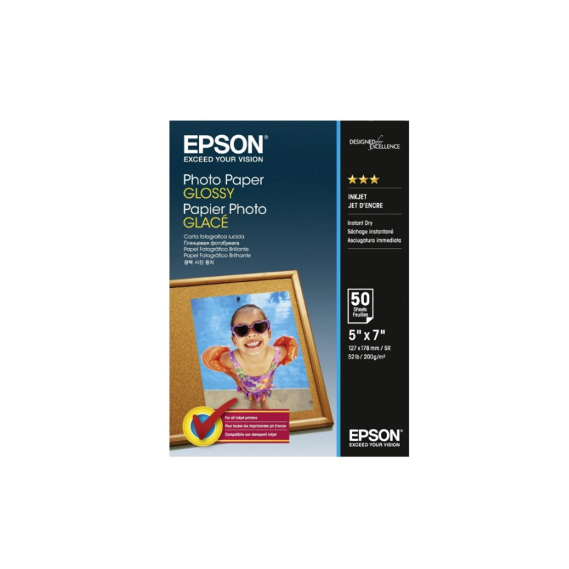 Epson Photo Paper Glossy C13S042545, 13 x 18 см, 50 шт.