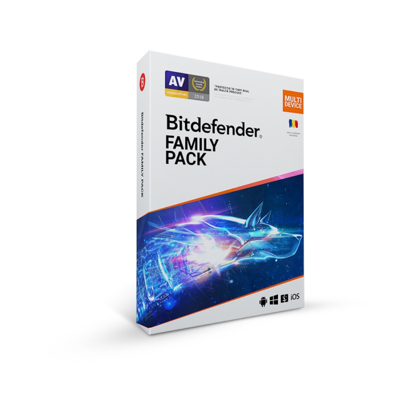 Семейный пакет Bitdefender 2024, 3 года, 15 устройств