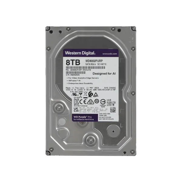 Жесткий диск 8.0TB Western Digital WD8002PURP Caviar Purple Pro