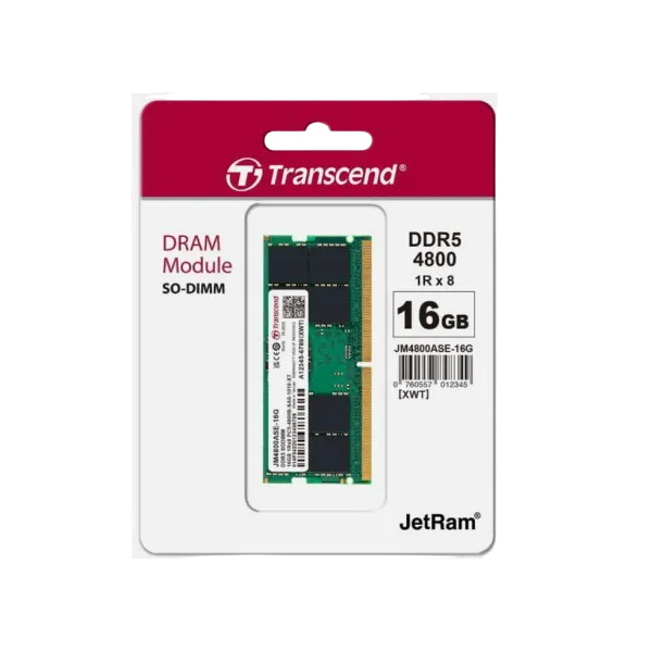 Memorie RAM SODIMM DDR5 16GB Transcend JetRam, 201428