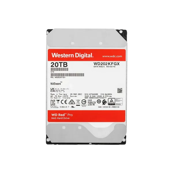 Жесткий диск 20.0TB Western Digital Red Pro WD202KFGX