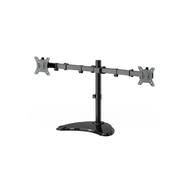 Настольная подставка для двух мониторов 13–32 дюйма Gembird MS-D2ST-02, регулируемая вертикальная настольная подставка для двух мониторов (поворот, наклон,