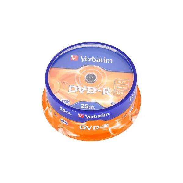 Verbatim DataLifePlus DVD-R AZO 4.7GB 16X MATT SILVER SURFAC - Spindle 25pcs.