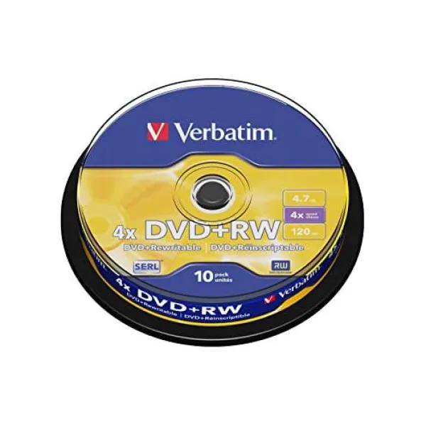 Verbatim DataLifePlus DVD+RW SERL4.7GB 4X MATT SILVER SURFAC - Spindle 10pcs.