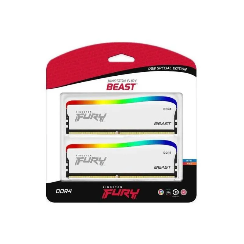 Оперативная память 32GB (Kit of 2x16GB) DDR4-3600 Kingston Fury Beast DDR4 RGB Special Edition