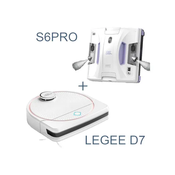 Window  Cleaner HOBOT S6 Pro, Dual Mop Polish
