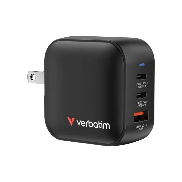 Verbatim Mini GaN Charger 70W, Negru