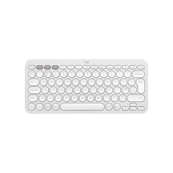 Keyboard Logitech Pebble Keys2 K380s, Tonal White