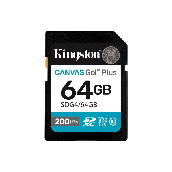 Card de memorie SD 64GB Kingston Canvas Go! Plus Gen 4 SDG4/64GB
