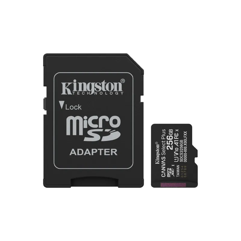 Card de memorie MicroSD 256GB Kingston Canvas Select Plus Gen3 SDCS3/256GB+SD adapter