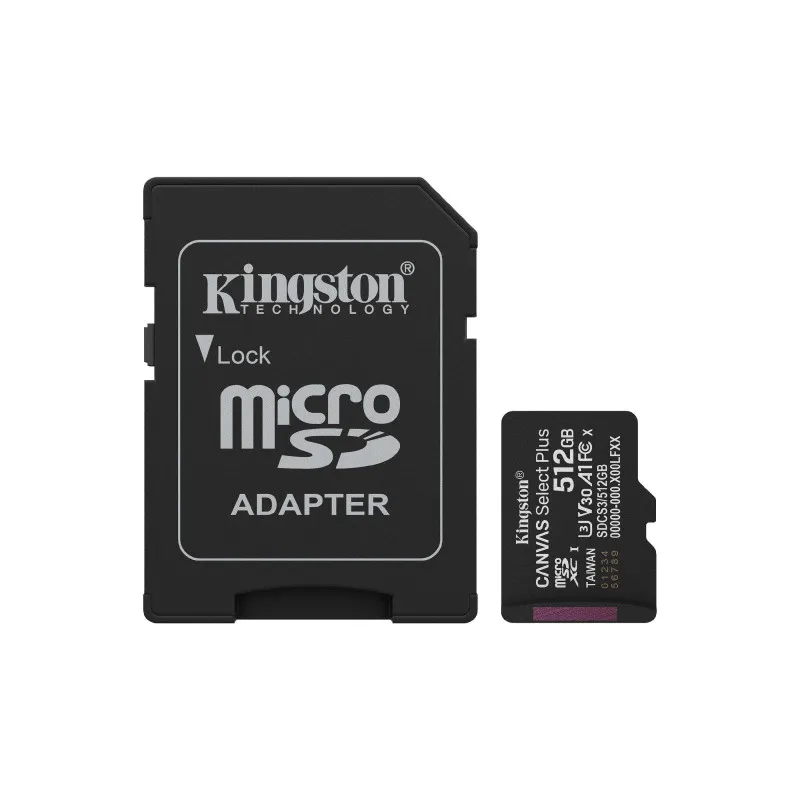 Card de memorie MicroSD 512GB Kingston Canvas Select Plus Gen3 SDCS3/512GB+SD adapter