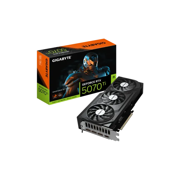 VGA Gigabyte RTX5070Ti 16GB GDDR7 WindForce OC (GV-N507TWF3OCV2-16GD