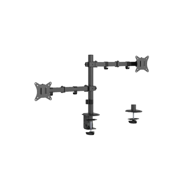 Table/desk 2-display mounting "MA-D2-03" Gembird (rotate,tilt,swivel,17”-32”,up to 9 kg,VESA:75x75,