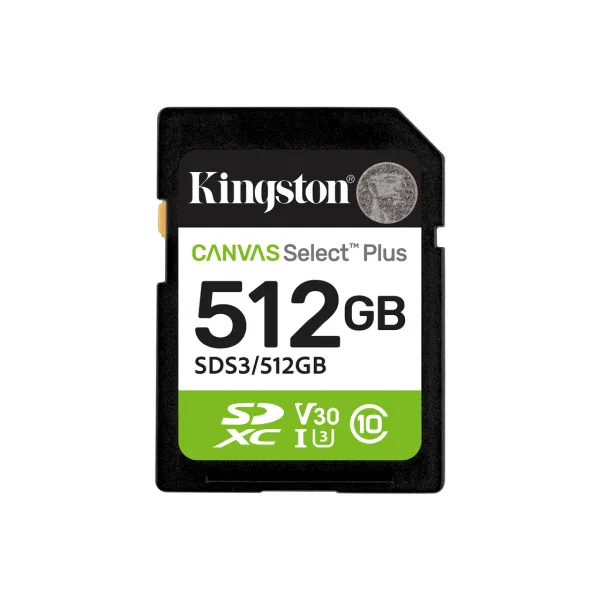 Card de memorie SD 512GB Kingston Canvas Select Plus Gen3 SDS3/512GB