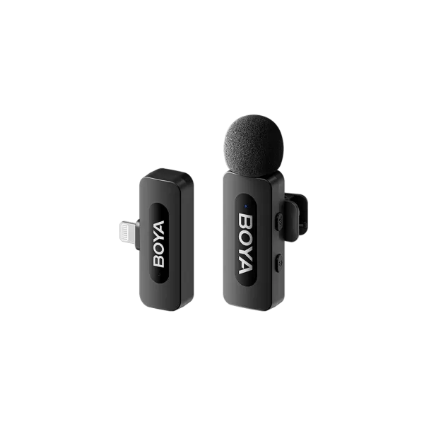 Microphone Wireless Boya BY-V1 V2.0 Ultracompact (Lightning - 1TX+1RX), Black