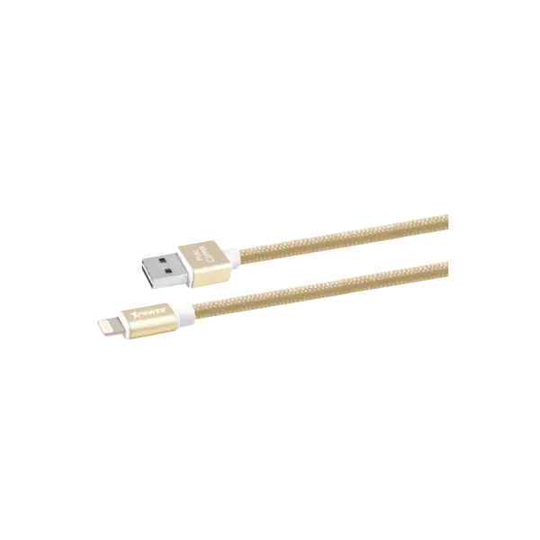 Xpower Lightning cable, Nylon Gold