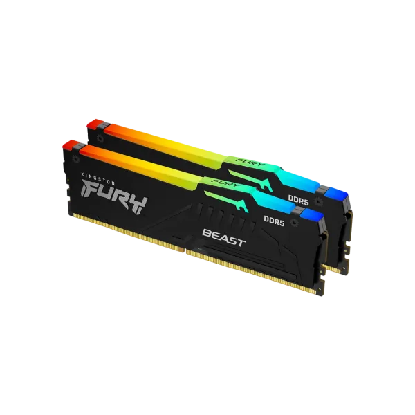 Memorie RAM 64GB (Kit of 2x32GB) DDR5-5600 Kingston Fury Beast RGB