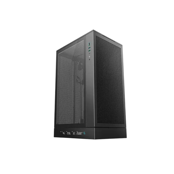 Case mATX Deepcool CH270 Digital, w/o PSU, No fans, TG, 2xUSB3.0, 1xUSB-C, 1x2.5", 1x3.5", Black