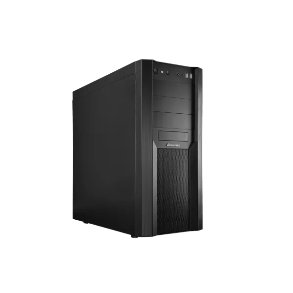 Case ATX Chieftec CW-01B-OP, w/o PSU, 0,7mm, Front Mesh, 2xUSB3.0, 7x3,5",3x5,25", Black