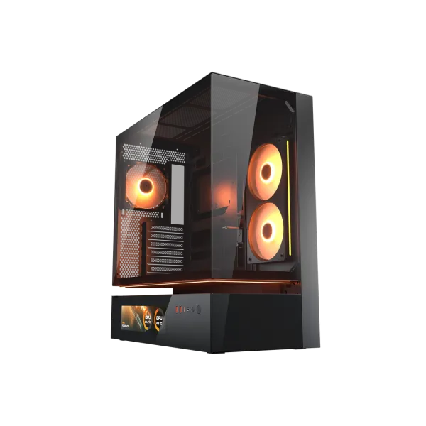 Case ATX Cougar CFV235 Vision w/o PSU, 2x120revers, 1x120mm, ARGB PWM, TG: Front&Side, 2xUSB3.0, 1xUSB-C, 2x2.5