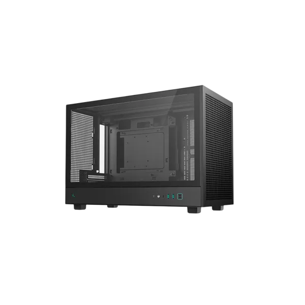 Case mATX Deepcool CH260, w/o PSU, No fans, TG, 2xUSB3.0, 1xUSB-C, 1x2.5", 1x3.5", Black