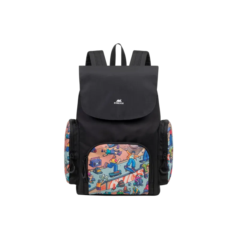 Рюкзак для ноутбука Rivacase 5425, 15L Skaters, Black