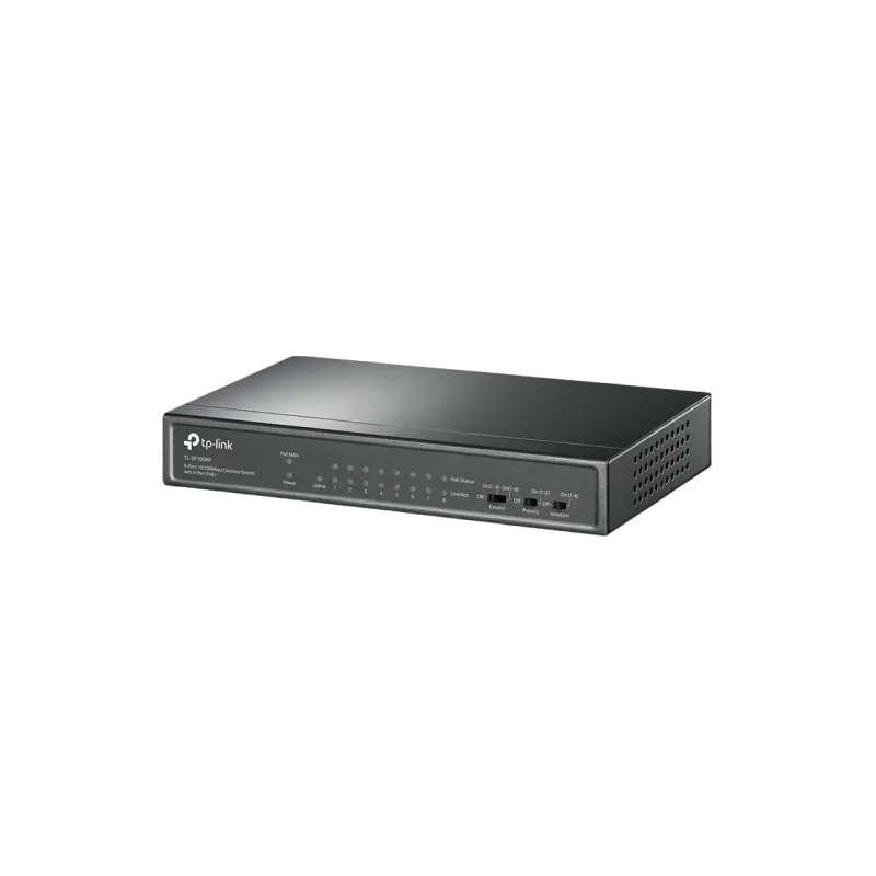 9-портовый 10/100M PoE-коммутатор TP-Link, TL-SF1009P, 8 портов PoE, бюджетный 65 Вт, стальной корпус