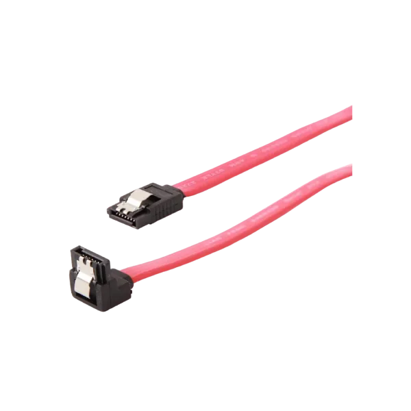Cable Serial ATA III   10 cm data, 90 degree connector, metal clips, Cablexpert CC-SATAM-DATA90-0.1M