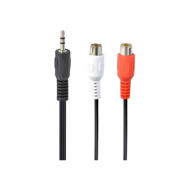 CCA-406 3.5mm stereo plug to 2 x phono sockets 0.2 meter cable, Cablexpert