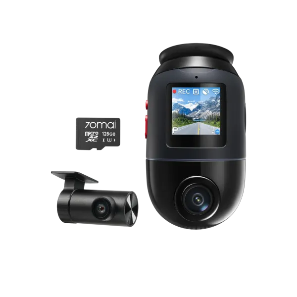 Видеорегистратор 70mai Dash Cam 4K Omni X800+Rear Cam+SD Card 128GB, Black