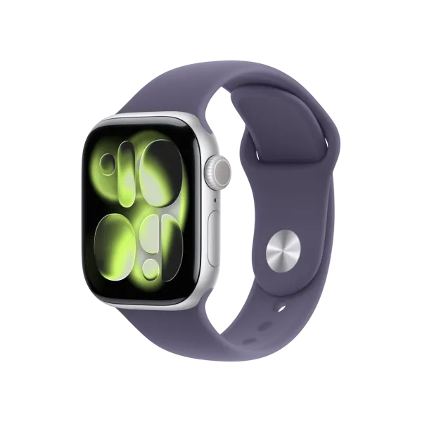 Smartwatch Apple Watch Series 11 GPS, 42mm Silver Aluminium Case with Purple Fog Sport Band - S/M, MEU64