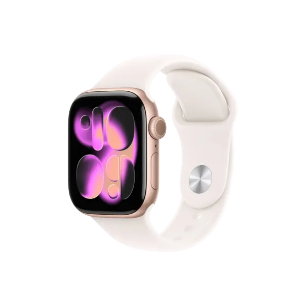 Smartwatch Apple Watch Series 11 GPS, 42mm Rose Gold Aluminium Case with Light Blush Sport Band