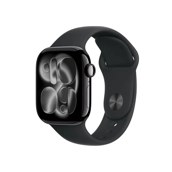 Smartwatch Apple Watch Series 11 GPS, 42mm Jet Black Aluminium Case with Black Sport Band - S/M, MEQT4