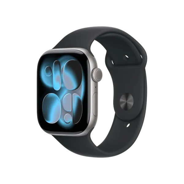 Smartwatch Apple Watch Series 11 GPS, 46mm Space Gray Aluminium Case with Black Sport Band - M/L, MEV44