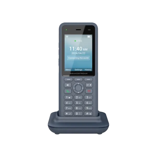 Grandstream WP836 Wi-Fi, 3 SIP, 3 Lines, Wi-Fi 6, Type-C, 3000mAh, Ruggedized, IP69K, Jet Grey