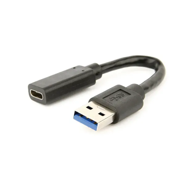Adapter USB Type-C - USB 3.1 - Gembird A-USB3-AMCF-01, USB 3.1 to Type-C female adapter cable, 10 cm, Black
