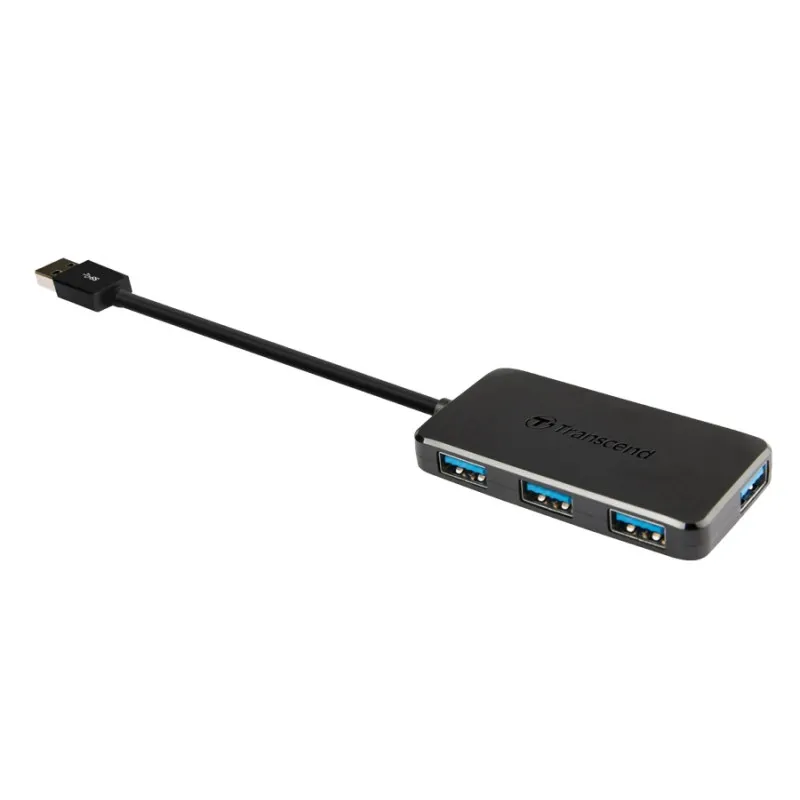 Transcend TS-HUB2K, USB 3.0, 4 порта, Черный