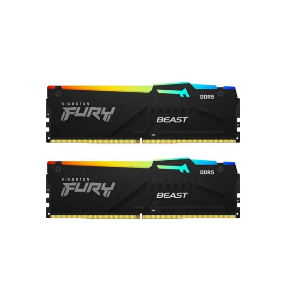 Оперативная память 32GB (Kit of 2x16GB) DDR5-6400 Kingston Fury Beast DDR5 RGB Expo