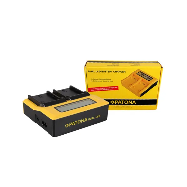 Incarcator Patona Dual LCD USB Canon LP-E6