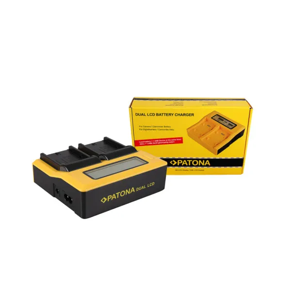 Incarcator Patona Dual LCD USB Sony NP-FM50, NP-F550, NP-F750, NP-F970