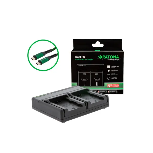 Incarcator Patona Premium Dual PD for Fuji NP-W235 USB-C