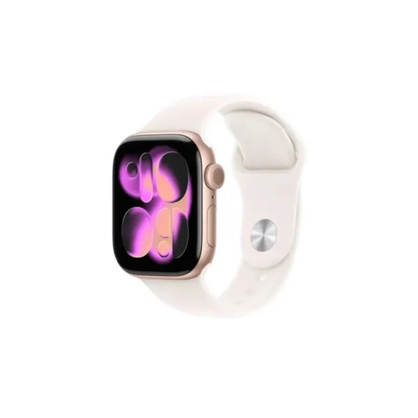 Smartwatch Apple Watch Series 11 GPS, 42mm Rose Gold Aluminium Case with Light Blush Sport Band - S/M, MEU04 EU
