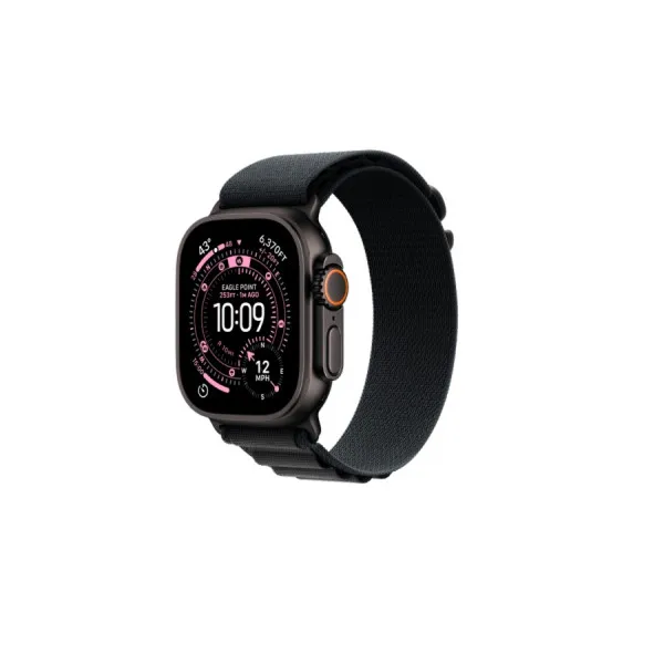 Smartwatch Apple Watch Ultra 3 GPS + Cellular, 49mm Black Titanium Case with Black Alpine Loop - Medium, MF0V4 EU