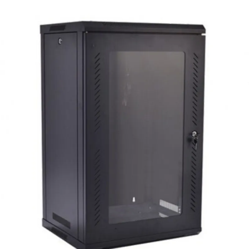 Стандартная напольная стойка 18U, SN-NO 19" 18U-06-08-ДC-ПГ-2БГ, 600х800х935/970, Дверь стеклянная, Черный