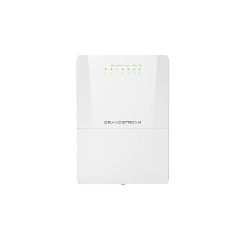 6-портовый наружный гигабитный Lite управляемый PoE++ коммутатор Grandstream, "GWN7710R", 1x PoE++ вход, 1x PoE++ выход,